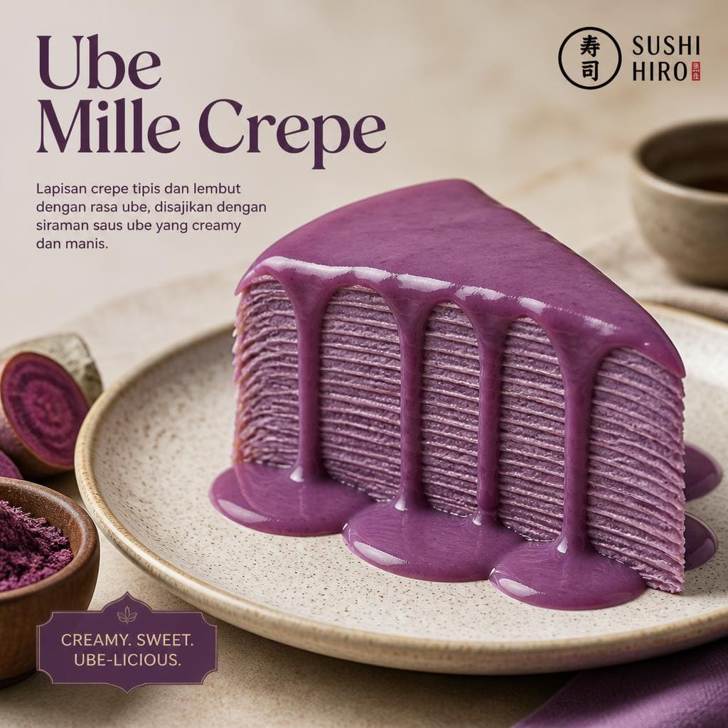 Ube Mille Crepe Sushi Hiro